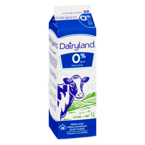 Dairyland 0% Skim Milk, 1L
