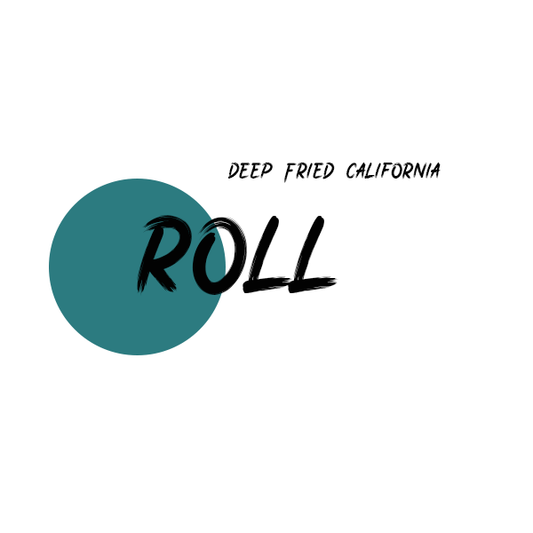 Deep Fried California Roll (Deep fried California roll with salmon on top)