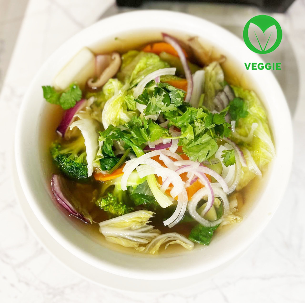 V3. Tofu & Veggie Broth Noodle Soup